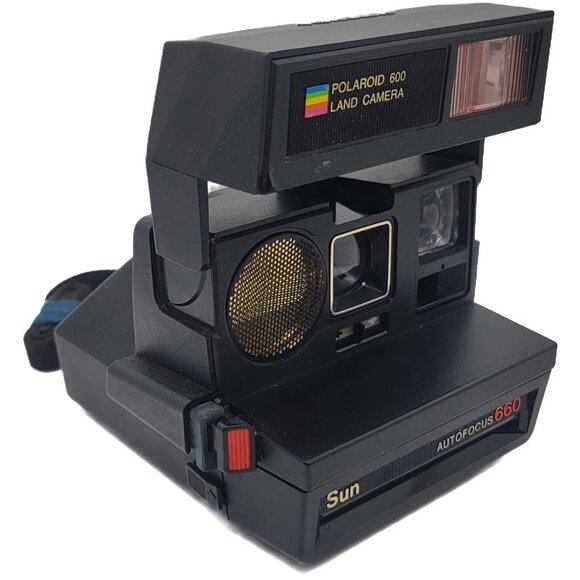 Polaroid 600 Land Camera SunLP Autofocus 660 & Strap Vintage Instant Photo Film - Picture 1 of 8